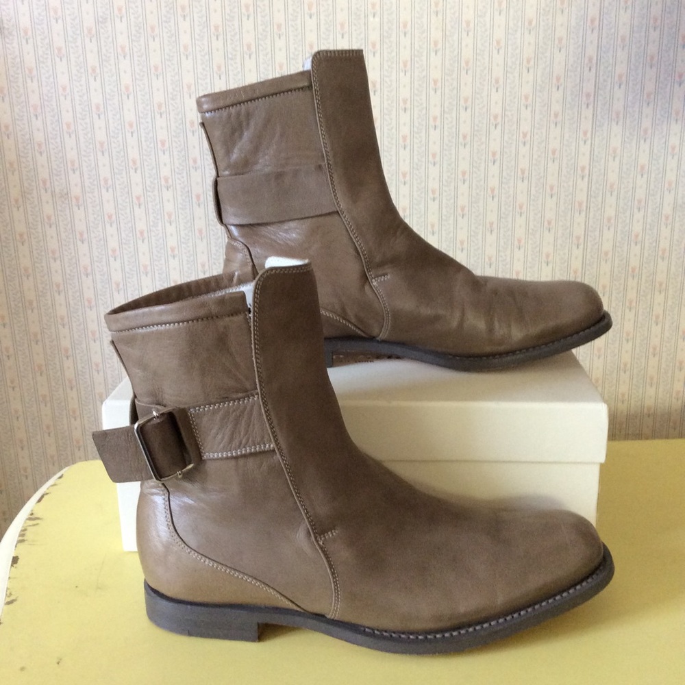 Fausto Santini leather ankle boots with buckle 6